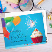 Van de verjaardag van de leraar briefkaart