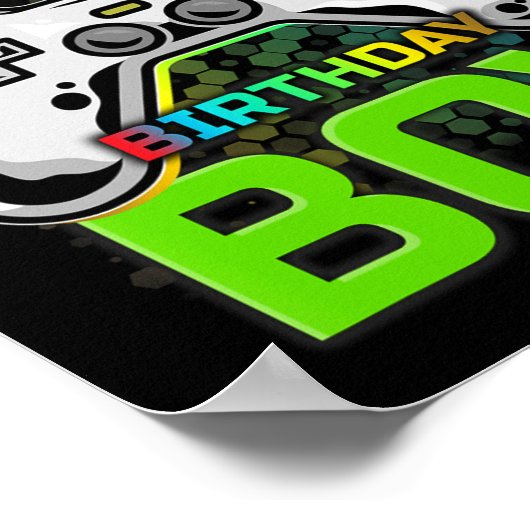 Van de Verjaardagsjongen Grappige Gaming Video Gam Poster (Hoek)