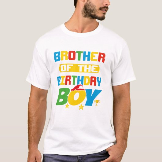 Van de verjaardagsjongen spel t-shirt (Voorkant)