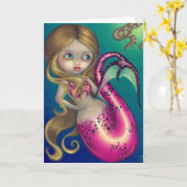 Van de "verraste Meermin" het Wenskaart Kaart (Gele Bloem)