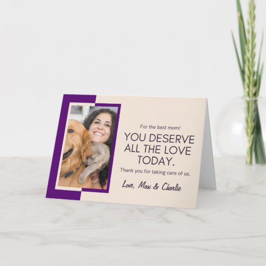 Van de vier baby's-Moederdag Pet Photo Feestdagen Kaart (Voorkant)