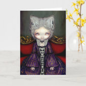 Van de "violette Hertogin" het Wenskaart Kaart (Gele Bloem)