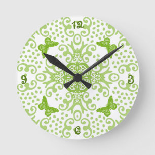 Van de vlinder het Groene 'n Wit van het Medaillon Ronde Klok