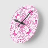 Van de vlinder het Roze 'n Wit van het Medaillon Ronde Klok (Hoek)