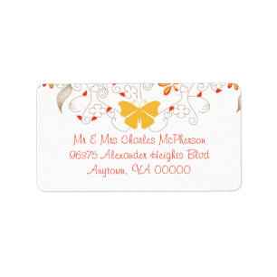 Van de vlinder van Whimsy Rsvp- Adresetiket Etiket