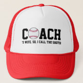 ⚾️ van de vrouw van Baseball Coach Trucker Pet (Voorkant)