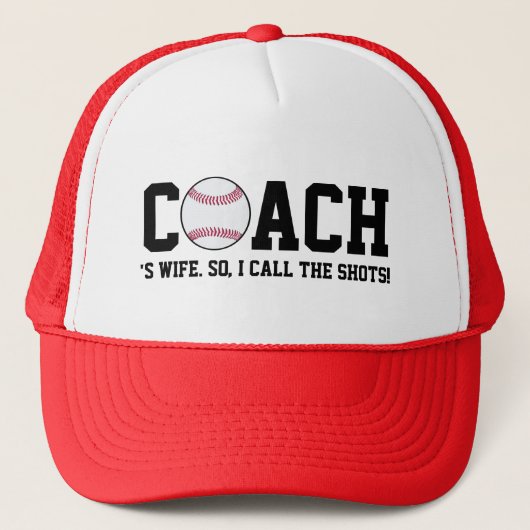 ⚾️ van de vrouw van Baseball Coach Trucker Pet (Voorkant)