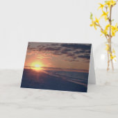 Van de "vurige Zonsopgang" het Lege Wenskaart Kaart (Gele Bloem)