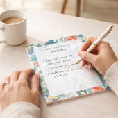 Van de Werkplek van Aangepaste Bloemige Briefpapie Notitieblok