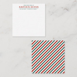 Van de Werkvloer van de Elfjes van de Kerstman Min Notitiekaartje