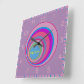 Van de wervelingscirkels van de douane de girly vierkante klok (Hoek)