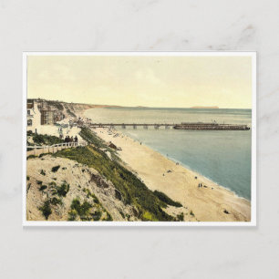 Van de West Cliff, Bournemouth, vintage Engeland Briefkaart