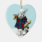Van de witte konijn Alice in Wonderland houden Keramisch Ornament (Rechts)