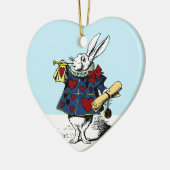 Van de witte konijn Alice in Wonderland houden Keramisch Ornament (Links)