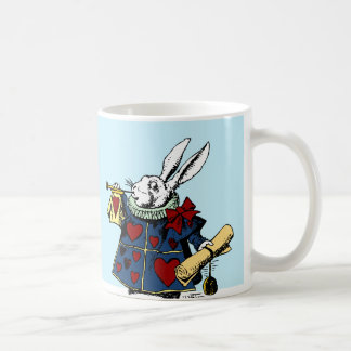 Van de witte konijn Alice in Wonderland houden Koffiemok