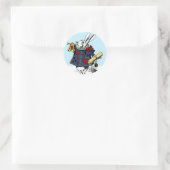 Van de witte konijn Alice in Wonderland houden Ronde Sticker (Tas)