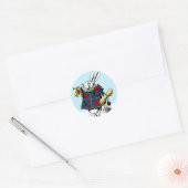 Van de witte konijn Alice in Wonderland houden Ronde Sticker (Envelop)