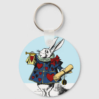 Van de witte konijn Alice in Wonderland houden Sleutelhanger