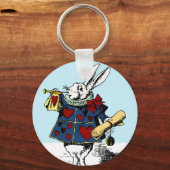 Van de witte konijn Alice in Wonderland houden Sleutelhanger (Voorkant)
