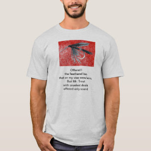 Van de "wrede Forel" het originele gedicht met T-shirt