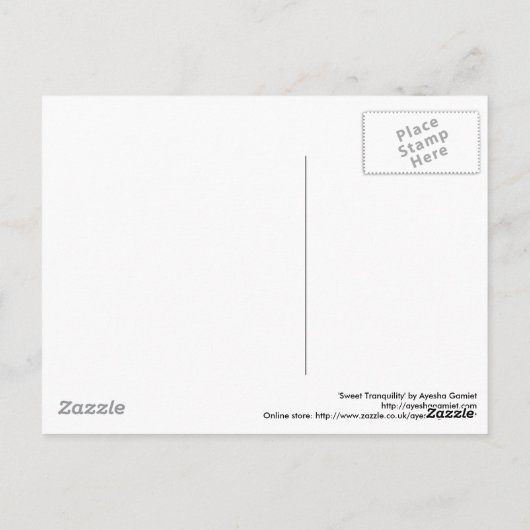 Van de "zoete Kalmte" Islamitisch de Briefkaart (Achterkant)