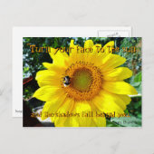 Van de zonnebloem inspirerend het briefkaart/van briefkaart (Voorkant / Achterkant)