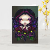 Van de "zwarte Fee van de Orchidee" het Wenskaart Kaart (Gele Bloem)