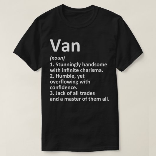 VAN Definition Personal Name Funny Birthday Gi T-shirt (Design voorkant)