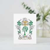 Van der Linde Family Crest Briefkaart (Staand voorkant)