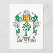 Van der Linde Family Crest Briefkaart (Voorkant)