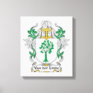 Van der Linde Family Crest Canvas Afdruk