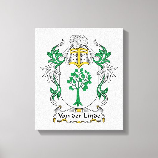 Van der Linde Family Crest Canvas Afdruk (Voorkant)