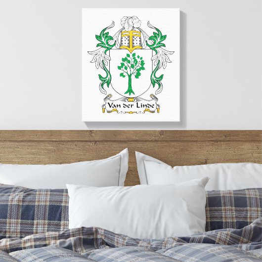 Van der Linde Family Crest Canvas Afdruk (Insitu (Slaapkamer))