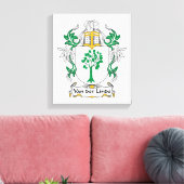 Van der Linde Family Crest Canvas Afdruk (Insitu (Woonkamer))