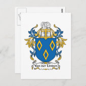 Van der Linden Family Crest Briefkaart (Voorkant / Achterkant)