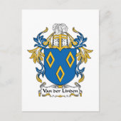 Van der Linden Family Crest Briefkaart (Voorkant)