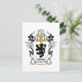 Van der Poll Family Crest Briefkaart (Staand voorkant)