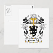 Van der Poll Family Crest Briefkaart (Voorkant / Achterkant)