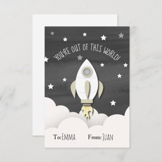 Van deze Valentijn van het Kind van de World Buite Kaart (Voorkant / Achterkant)