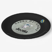 Van deze wereld Astronaut Happy Birthday Party Papieren Bordje (Gekanteld)