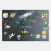 Van deze wereld avontuurlijke kinderverjaardag inpakpapier vel (Voorkant)