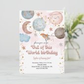 Van deze wereld avontuurlijke kinderverjaardag kaart (Staand voorkant)