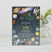 Van deze wereld avontuurlijke kinderverjaardag kaart (Staand voorkant)