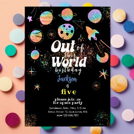 Van deze wereld avontuurlijke kinderverjaardag kaart