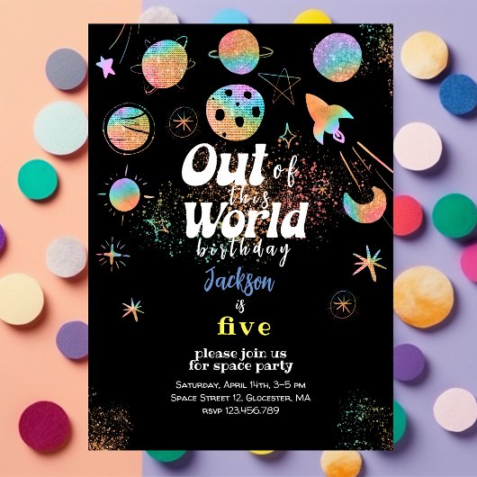 Van deze wereld avontuurlijke kinderverjaardag kaart