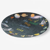 Van deze wereld avontuurlijke kinderverjaardag papieren bordje (Gekanteld)