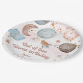 Van deze wereld avontuurlijke kinderverjaardag papieren bordje (Gekanteld)