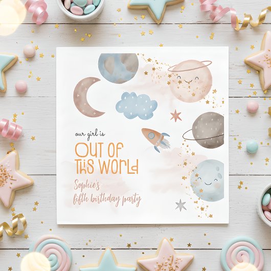 Van deze wereld avontuurlijke kinderverjaardag servet