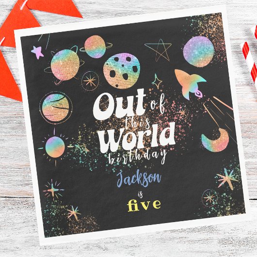 Van deze wereld avontuurlijke kinderverjaardag servet