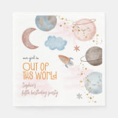 Van deze wereld avontuurlijke kinderverjaardag servet (Voorkant)